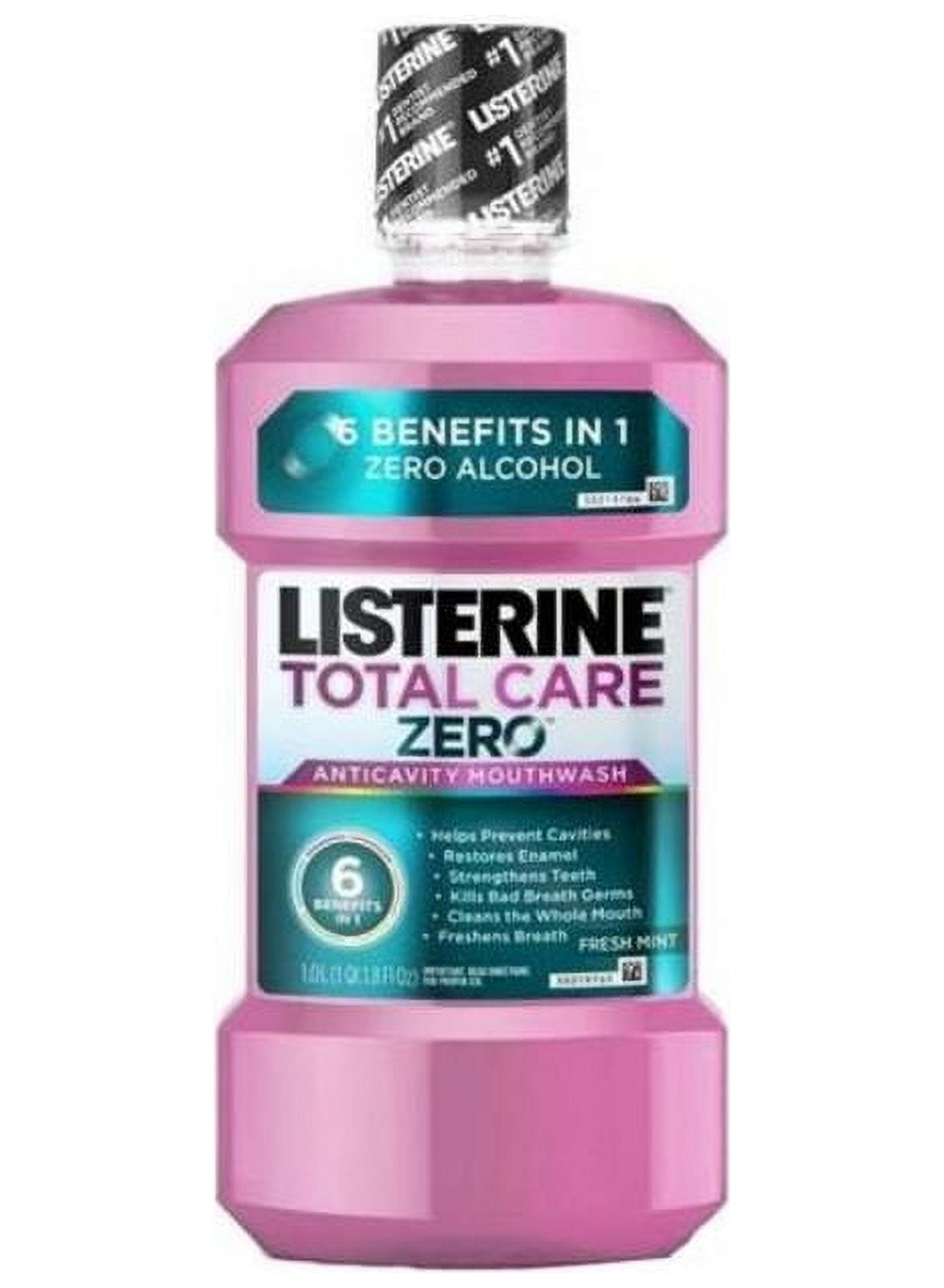 Listerine Total Care Zero Alcohol Mouthwash, Fresh Mint, 500 mL