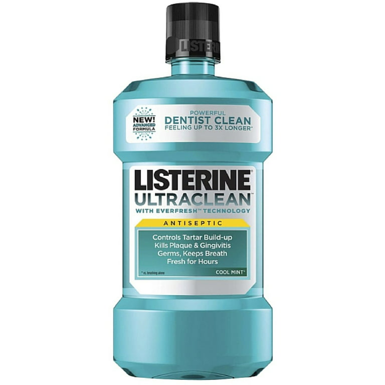 Listerine UltraClean Coolmint Mouthwash, 1.5 Liter, 2-count