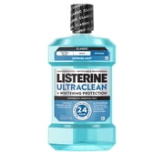 Listerine Ultraclean Intense Antiseptic Mouthwash + Whitening Protection*, Intense Mint, 1.5 L