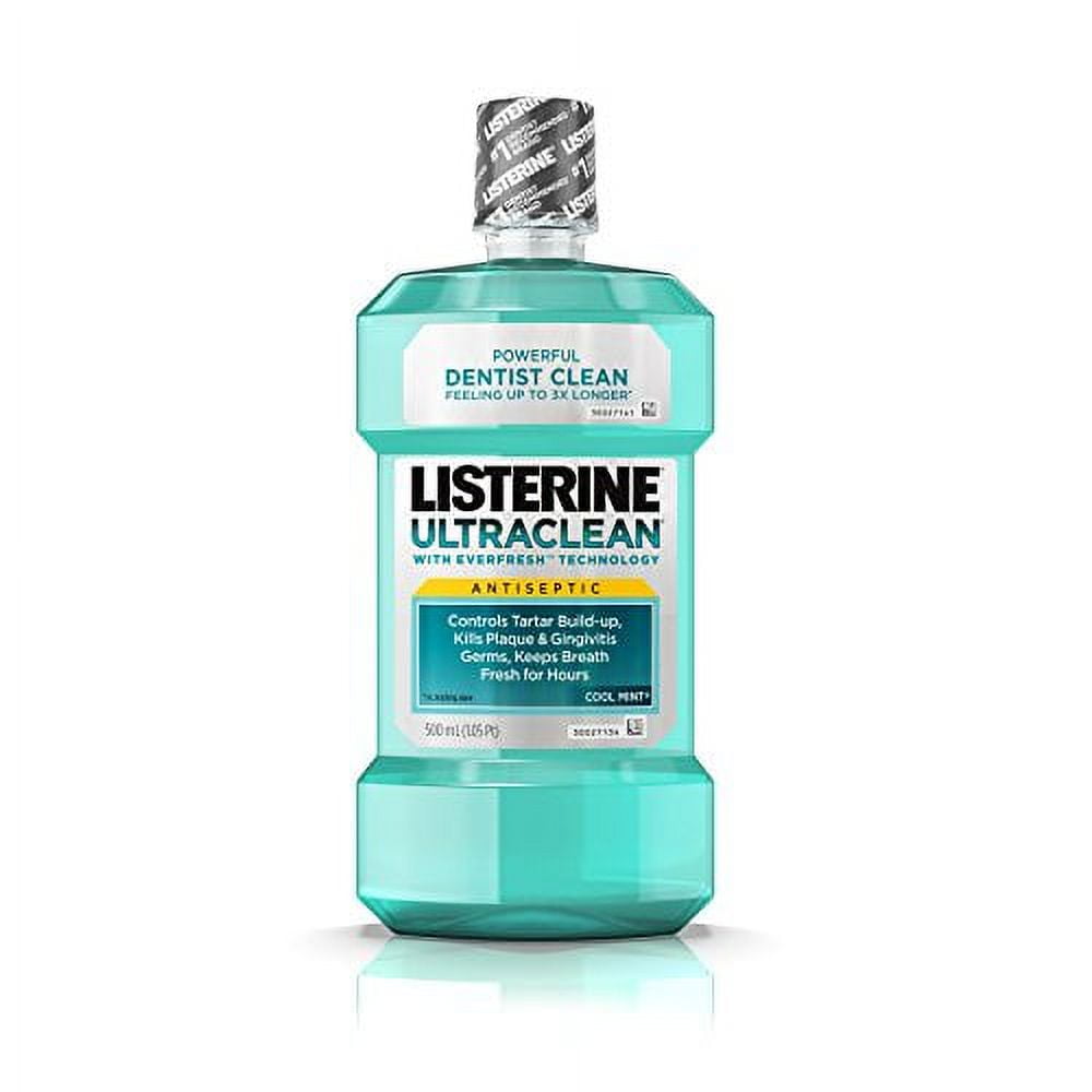 Listerine Ultraclean Antiseptic Mouthwash for Gingivitis, Plaque