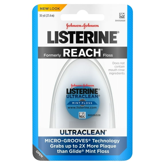 6 Pack Listerine Ultraclean Mint Floss 30 Yards eac