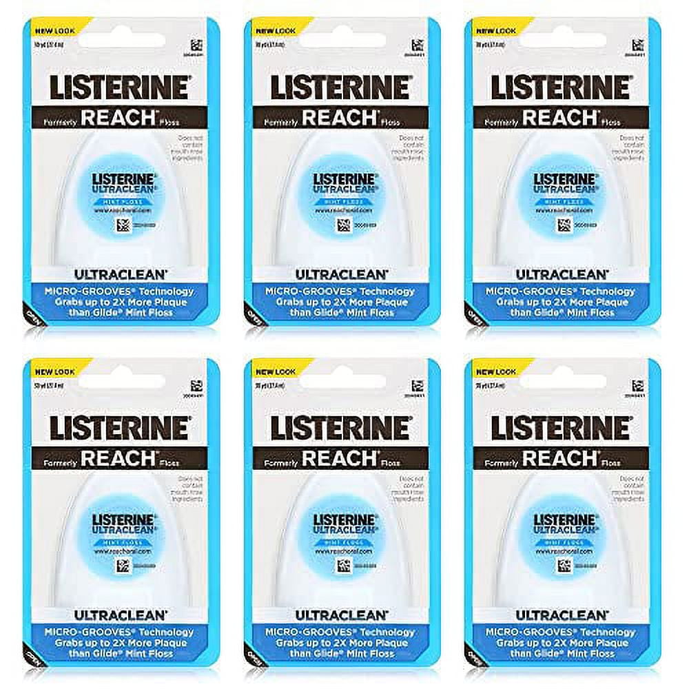 Listerine Ultraclean Waxed Mint Dental Floss Bundle Effective Plaque