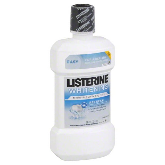 Listerine Whitening PreBrush Rinse Clean Mint 946 mL