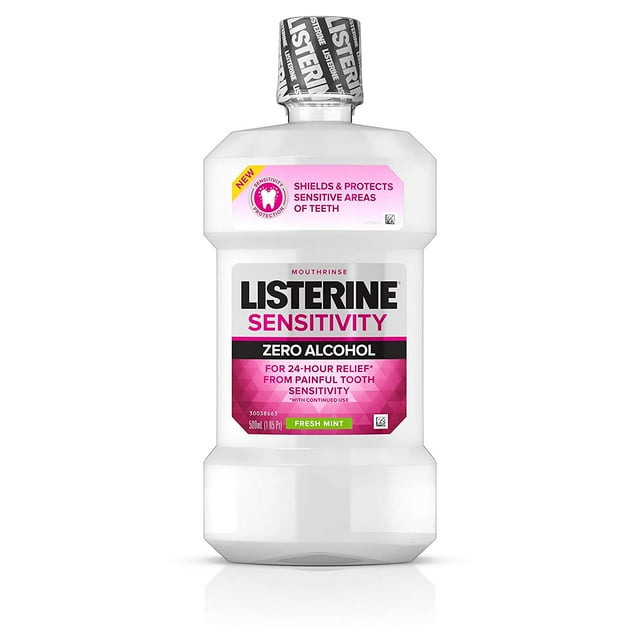 Listerine, Zero Alcohol Mouthwash 24hour Relief for Painful Tooth