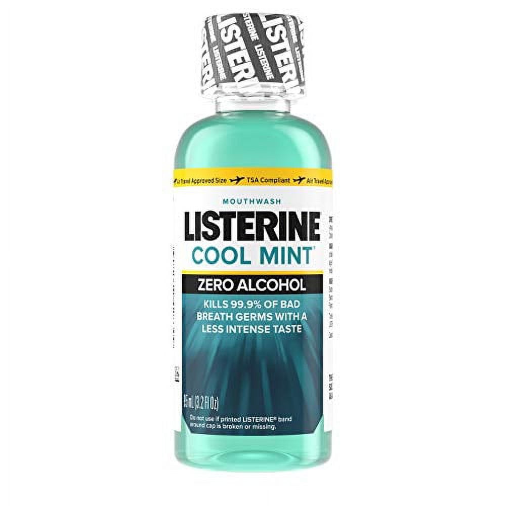 Listerine Zero Alcohol Mouthwash, Less Intense Alcohol-Free Oral Care ...