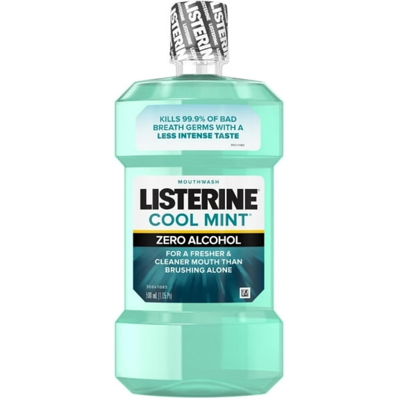 Listerine Zero Mouthwash, Cool Mint 16.9 oz (Pack of 2)