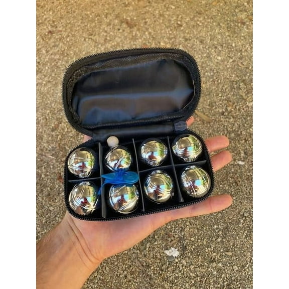 Listing - 8 Ball 35mm Metal Mini Bocce/Petanque Set with Blue Bag - Single$$Sport & Recreation Other