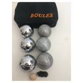 Listing Unique 6 73mm Metal Bocce/Petanque Set with 3 Grind Sand and