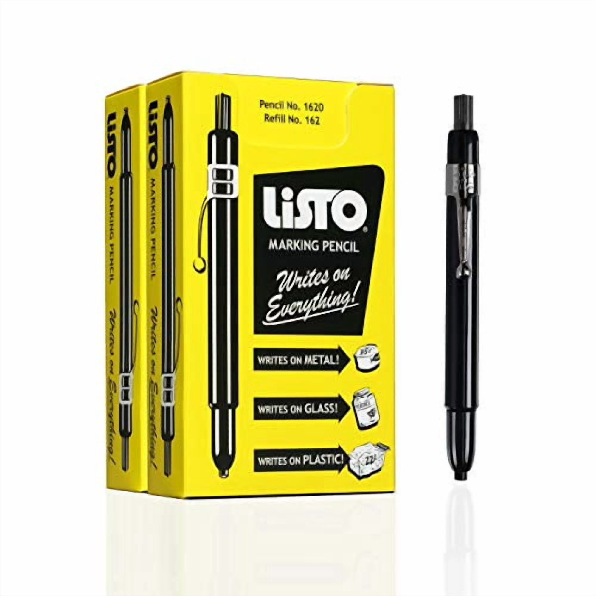Listo 1620 BLACK COLOR - China Markers/Grease Pencils/China Marking/Pencils/Wax Pencils (24)
