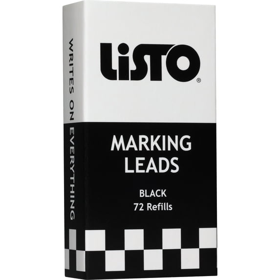 Listo, LIS162BBK, Marking Pencil Refills, 72 / Box