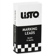 Listo Marking Pencil Refills Black - 72 / Box
