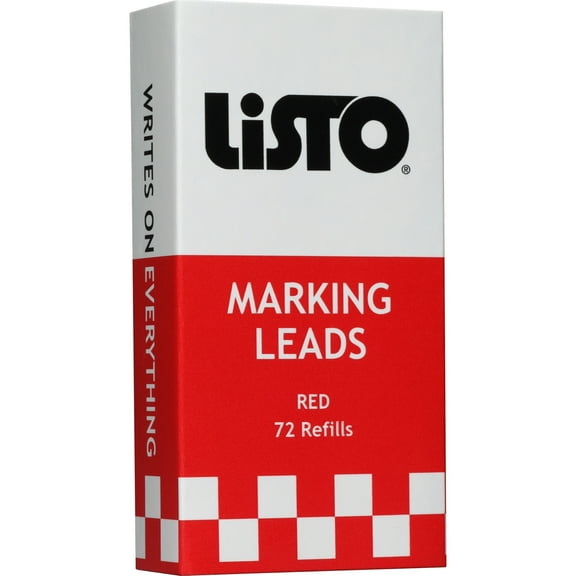Listo Marking Pencil Refills Red - 72 / Box