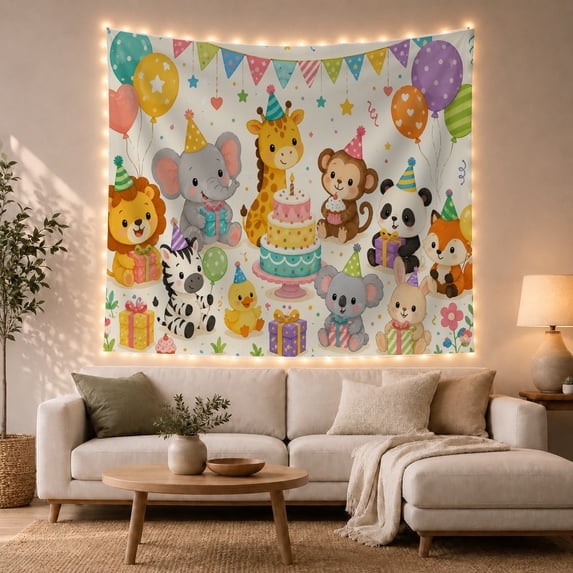 Lit Candle Festive with Party Scattered Tiny, Cozy Farmhouse for Farmhouse Decor Lovers, Aesthetic Wall Decor, Valentine'S Day Gift, Tapestry Wall Hanging for Dorm and Living Room
