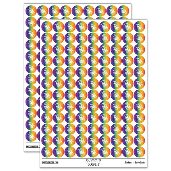 Lit Cute Firefly Insect 200+ Round Stickers - Rainbow - Matte Finish - 0.50" Size