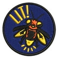 thumbnail image 1 of Lit Cute Firefly Insect Applique Multi-Color Embroidered Hook & Loop Patch - 3.5 Inch Large, 1 of 5