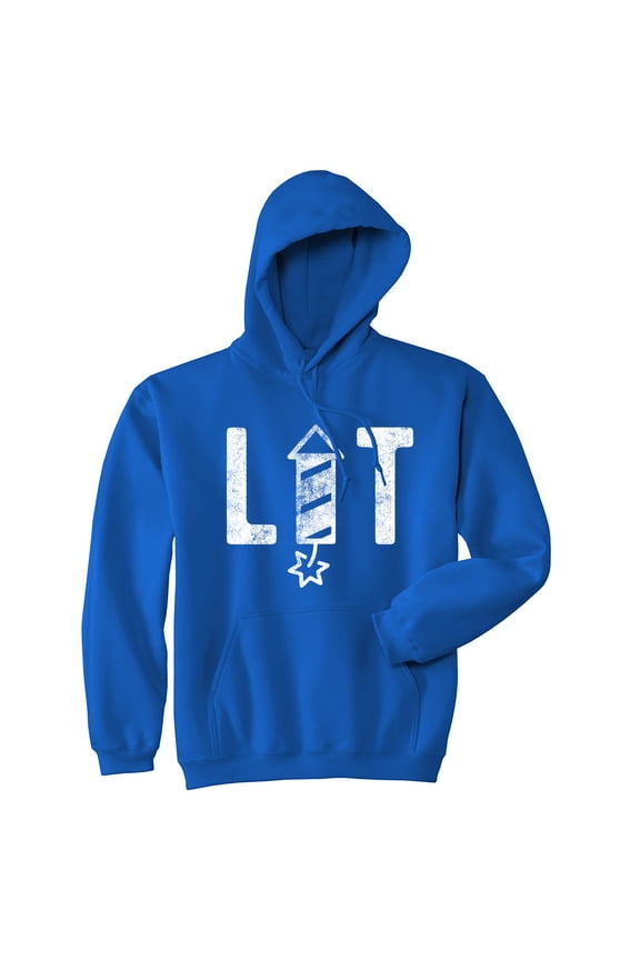 Lit Fireworks Hoodie Funny 4th of July USA Independence Day Merica Sweatshirt