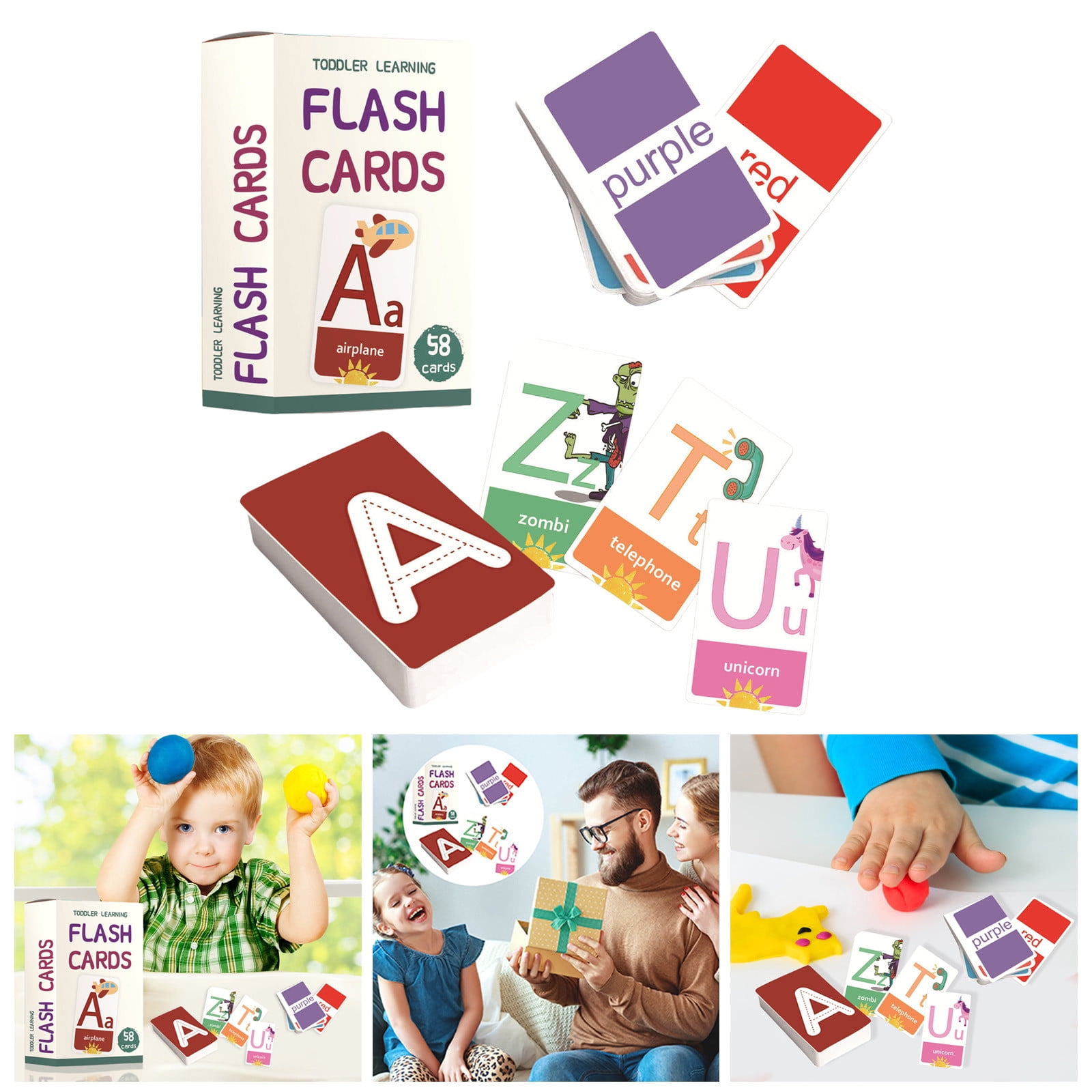 Lit Letters! Learn Letter So Flashcards 4 In 1 Cards For Kids Children