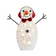 thumbnail image 1 of Lit Snowman Outdoor Yard Decoration with 20 Warm White Battery Operated LED Lights for Christmas Holiday Festive Display, 1 of 3