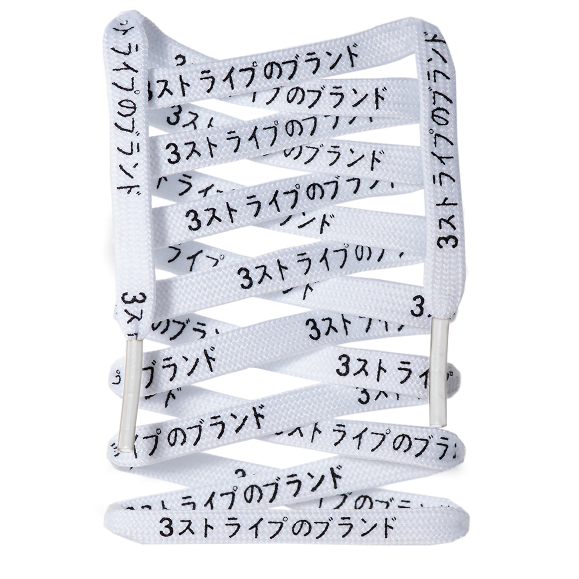 Black japanese katakana shoelaces best sale