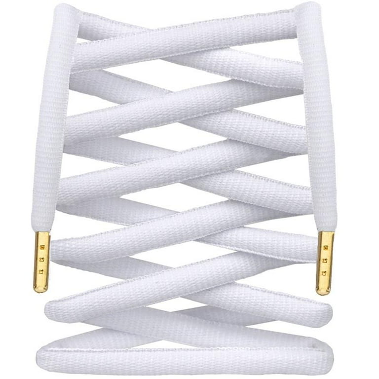 LitLaces Premium Fat Oval Ultra Wide Replacement Shoelaces with Metallic Tips for Nike Dunk SB Foamposite Fits Lows and Highs