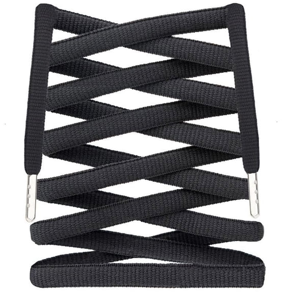 LitLaces - Premium Fat Oval Ultra Wide Replacement Shoelaces with Metallic Tips for Nike Dunk SB & Foamposite, Fits Lows and Highs