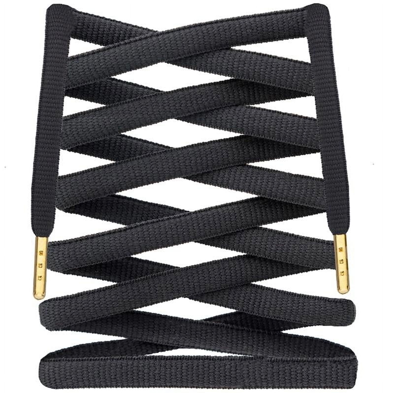 LitLaces Premium Fat Oval Ultra Wide Replacement Shoelaces with Metallic Tips for Nike Dunk SB Foamposite Fits Lows and Highs Walmart