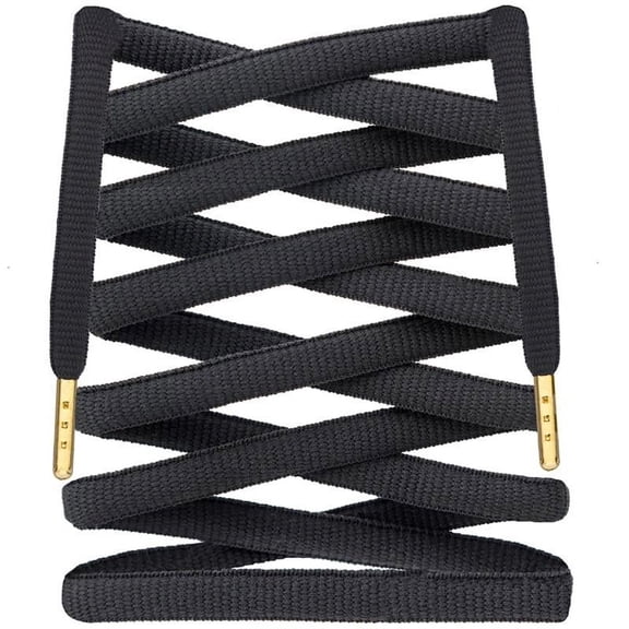 LitLaces - Premium Fat Oval Ultra Wide Replacement Shoelaces with Metallic Tips for Nike Dunk SB & Foamposite, Fits Lows and Highs