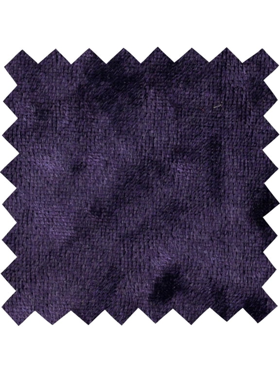 Panne Crushed Velvet Fabric by the Yard - 58/60" Soft Velvet Fabric for Dresses, Costumes & Décor - 97% Polyester 3% Spandex - Eggplant - Sample