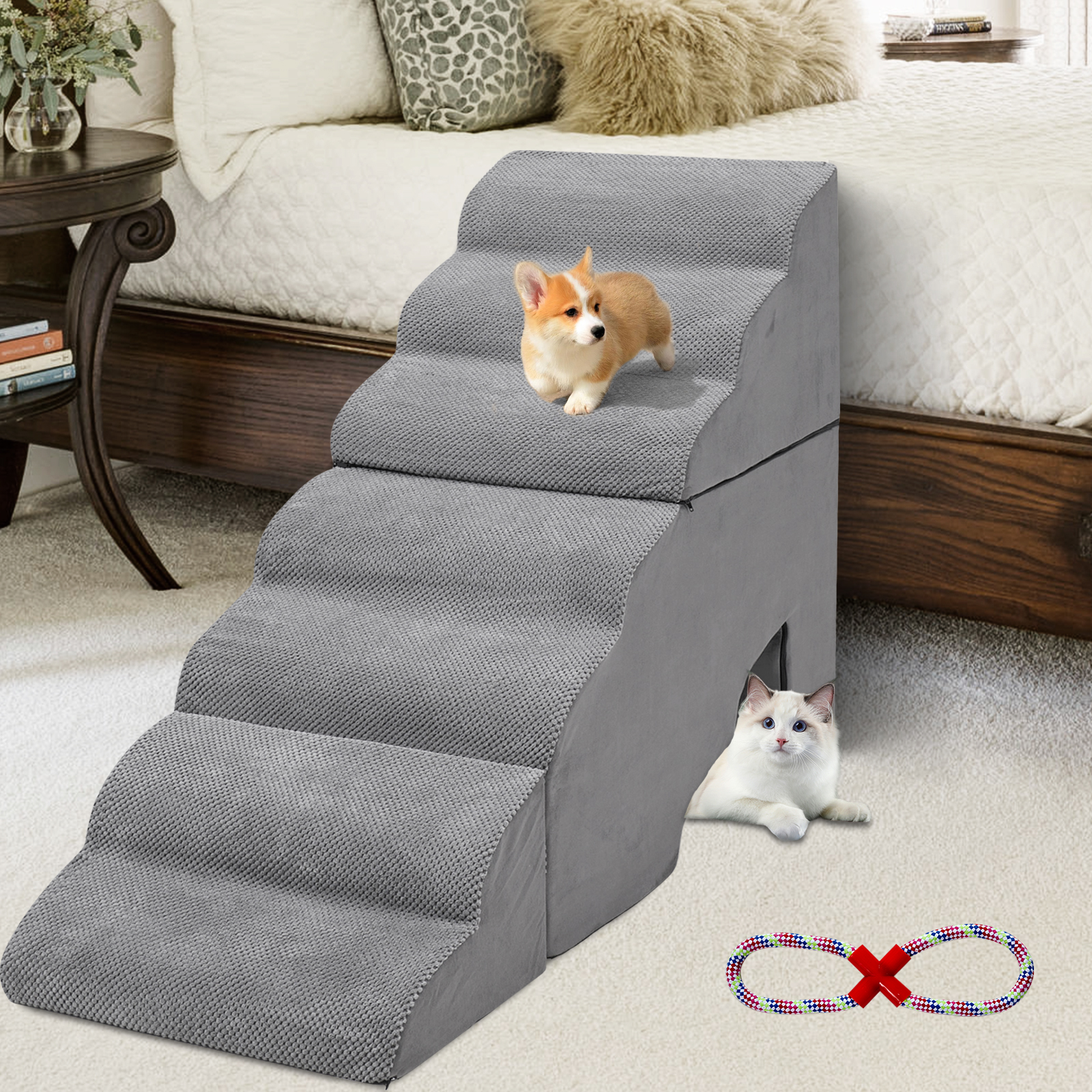 Best Pet Supplies Pet Steps and Stairs with CertiPUR Certified Foam