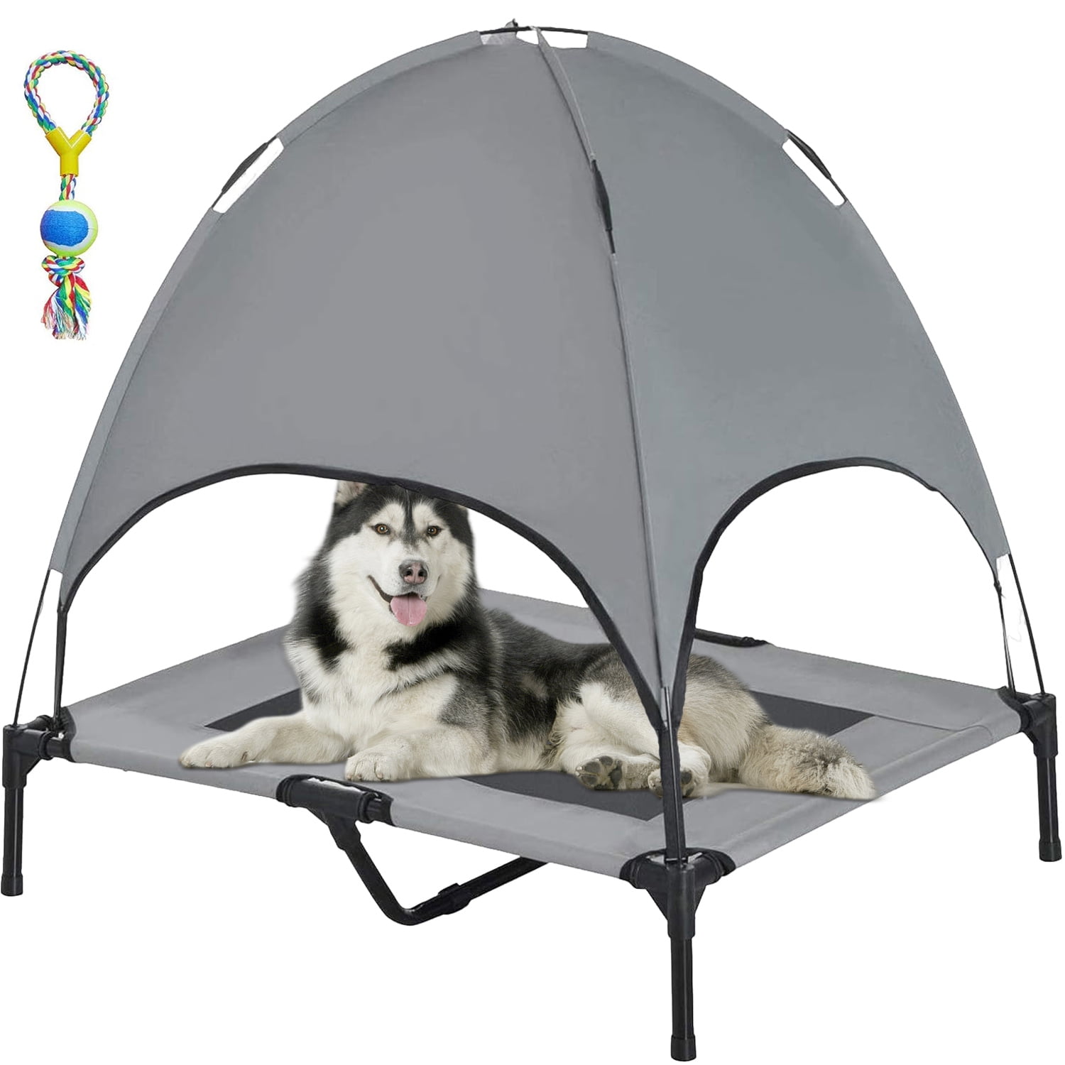 LitaiL 35.8"L Elevated Dog Bed Indoor and outdoor, Raised Dog Bed for