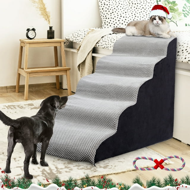 LitaiL 5 Tiers Dog Steps 24.4"H for High Bed and Couch, NonSlip High
