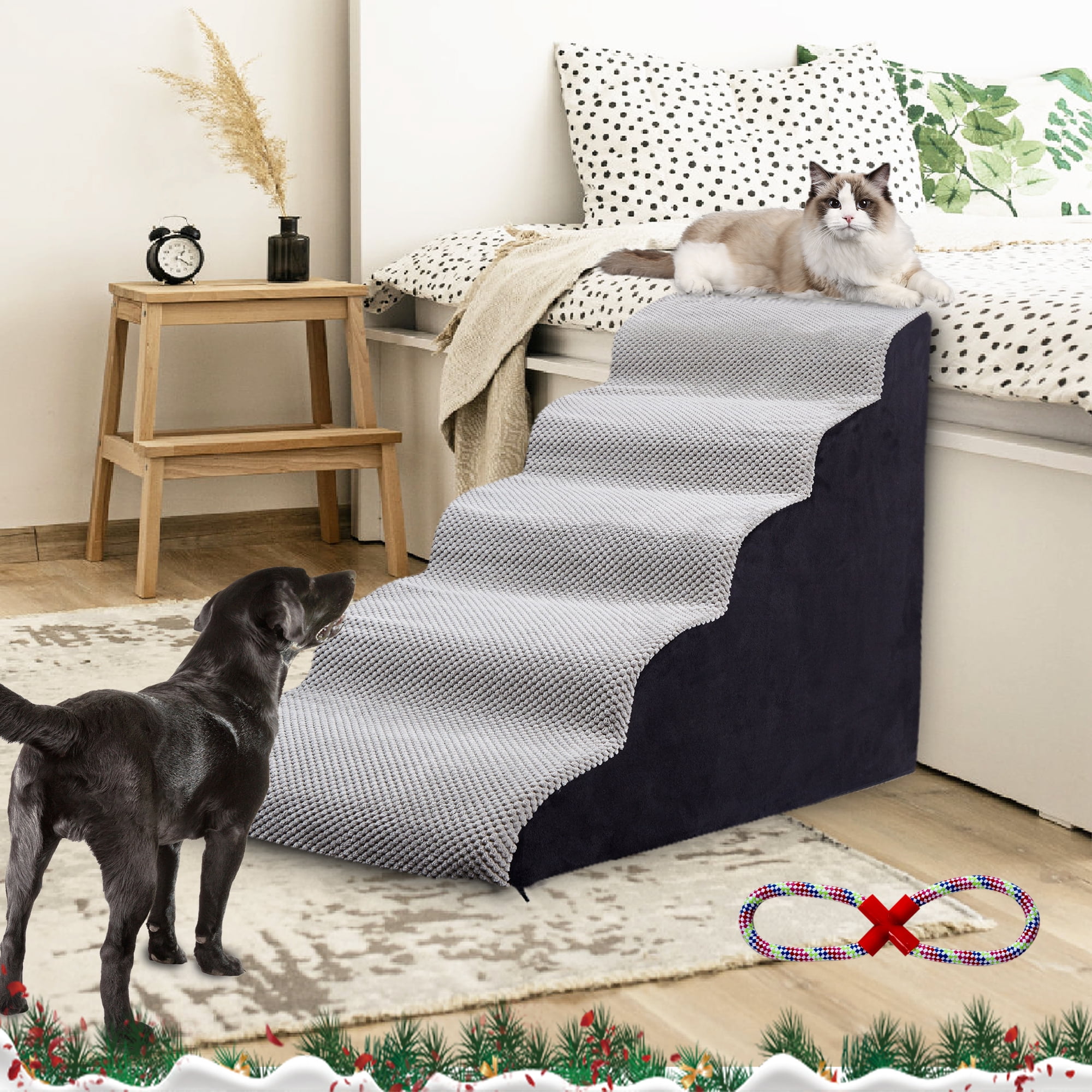 Precious Tails Deluxe High Density Foam 5 Step Pet Stairs for Dogs and Cats Durable Lightweight and Portable Staircase for Easy Mobility Assistance Walmart