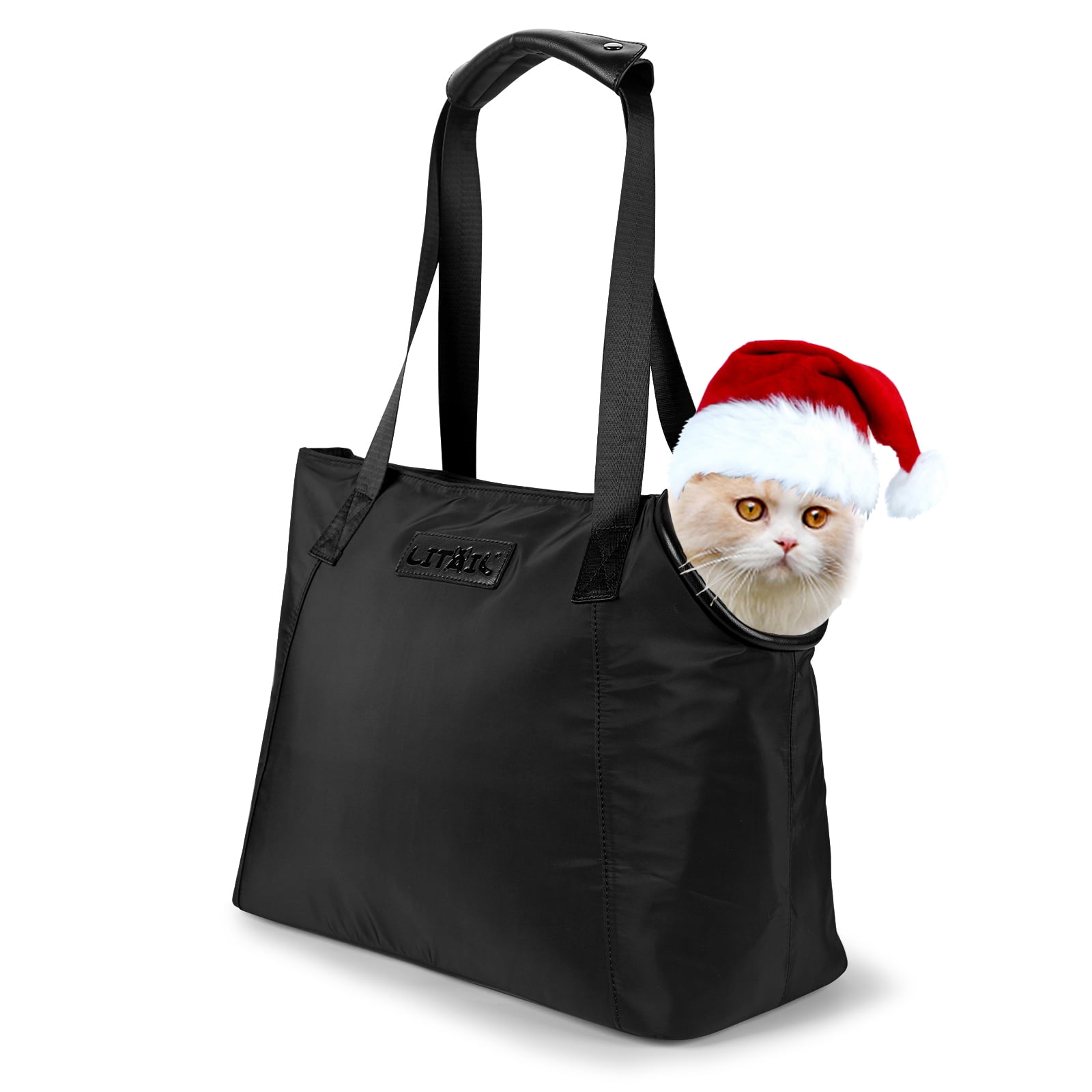 LitaiL Cat Carrier for Cats and Small Dogs, Large Pet Travel Tote Bag with Pockets and Safety