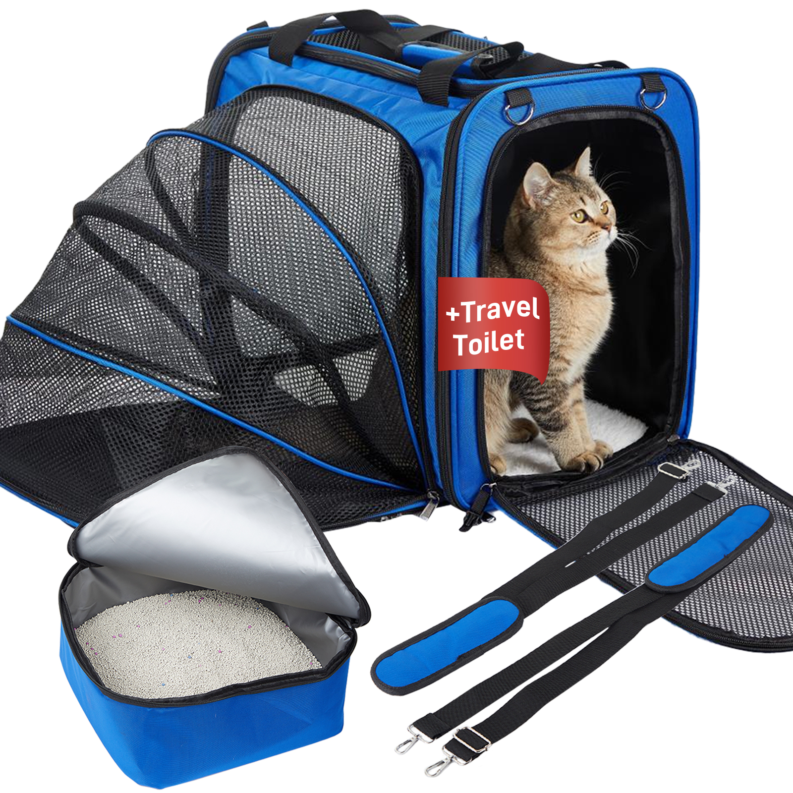 SportPet 18.5" Premium Pet Carrier, Cats and Dogs up to 15 lbs, Travel