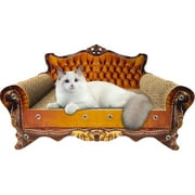 LitaiL Cat Scratcher Board, 22"L Large Cat Scratcher Couch Cat Cardboard Scratcher for Indoor Cats, Brown