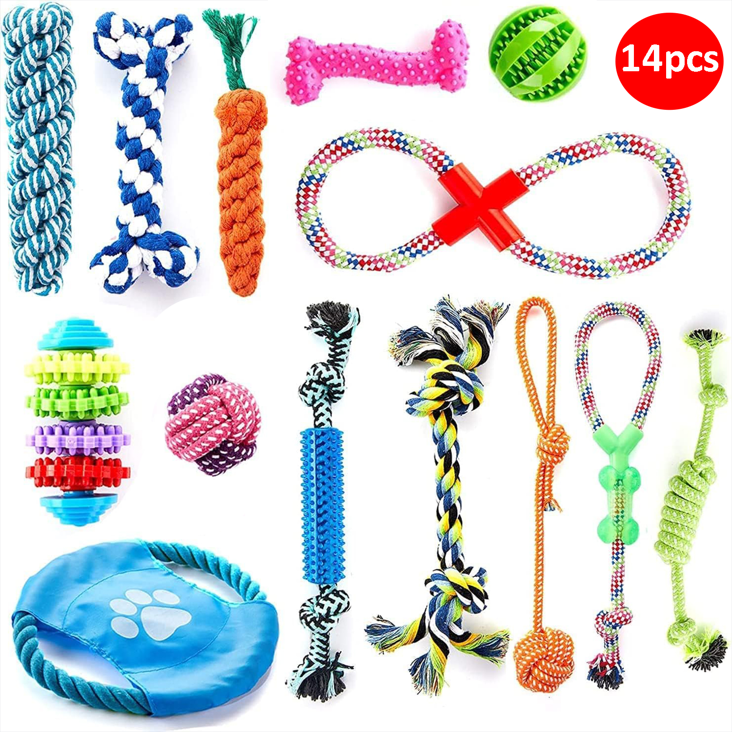 Vibrant Life Tough Buddy Farm Friends with Rope Dog Toys