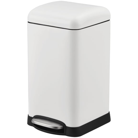Litake 12L Trash Can, Smudge Resistant Rectangular Trash Can with Soft-Close Foot Pedal, Fingerprint-Resistant Finish for Kitchen Bathroom