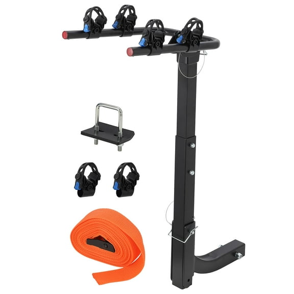 Litake 2/4 Bike Rack Hitch Mount Foldable Bike Rack for Car Hitch,Steel Car Bike Rack for SUV,Bicycle Car Racks with Hitch Tightener,Straps,Bike Carrier Rack Hitch,Easy to Assemble & Use