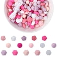thumbnail image 1 of Litake 200Pcs Silicone Beads for Keychain Making DIY Necklace Bracelet Jewelry Silicone Accessories with 5M Rope, 1 of 9