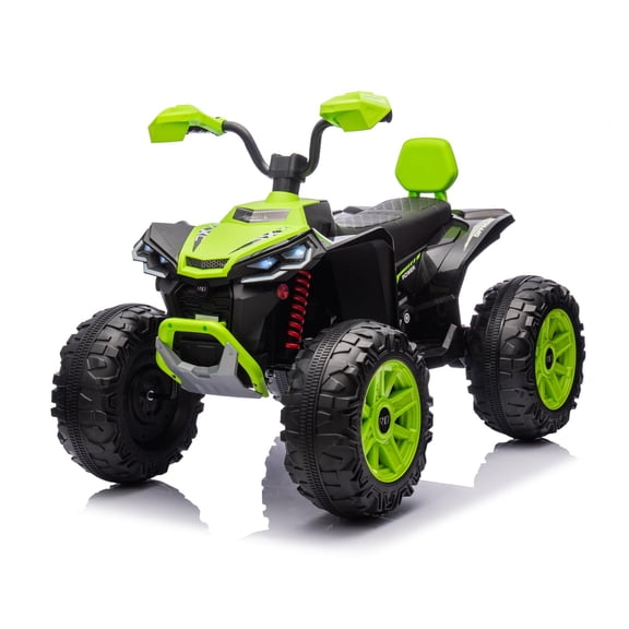 Litake 24V 2 Seater Electric ATV, Electric Car for Kids, Four-Wheeled Dirt Quad Car with Powerful Motor Off-Road Vehicle Electric Kids ATV with High Low Speed, Ride On ATV for Older Boys and Girls