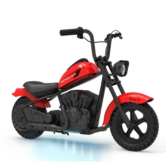 Litake 24V Electric Dirt Bike, 250W Electric Motorcycle w/LED Light, Leather Seat- Two Speed Max Up to 14MPH & 60 Minutes Continuous Motorbike for Kids/Teens