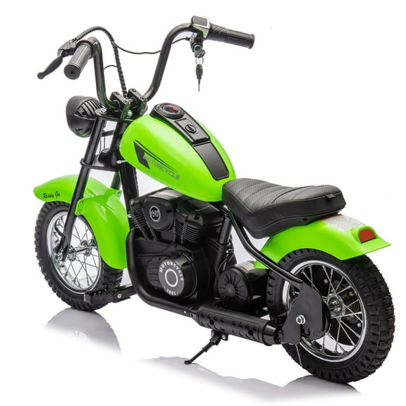 Litake 24V Electric Dirt Bike, 250W Electric Motorcycle w/LED Light, Leather Seat- Two Speed Max Up to 14MPH & 60 Minutes Continuous Motorbike for Kids/Teens