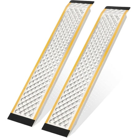 Litake 2Pcs 47" Aluminum Lawn Mower Ramps for Shed, Sturdy Anti-Slip Loading Ramps with Punch Plate Surface, 880 lbs Capacity - 9" Wide, 47" Long