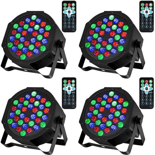 GAOMON 36 LED Stage Lights RGB par Lights Party Disco DJ Lights 7 Lighting Modes Sound Activated Remote DMX Control Strobe Auto Play Uplights for Wedding