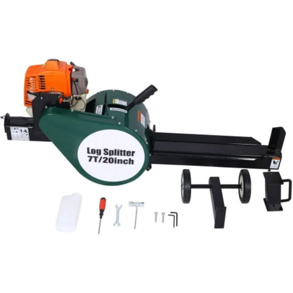 Litake 7 Ton Electric Log Splitter 2HP 16A Double Flywheel Electric Wood Splitter Portable Electric Firewood Splitting Machine for Forestry Harvesting 20-inch Auto Return Compact Gas Log Splitter