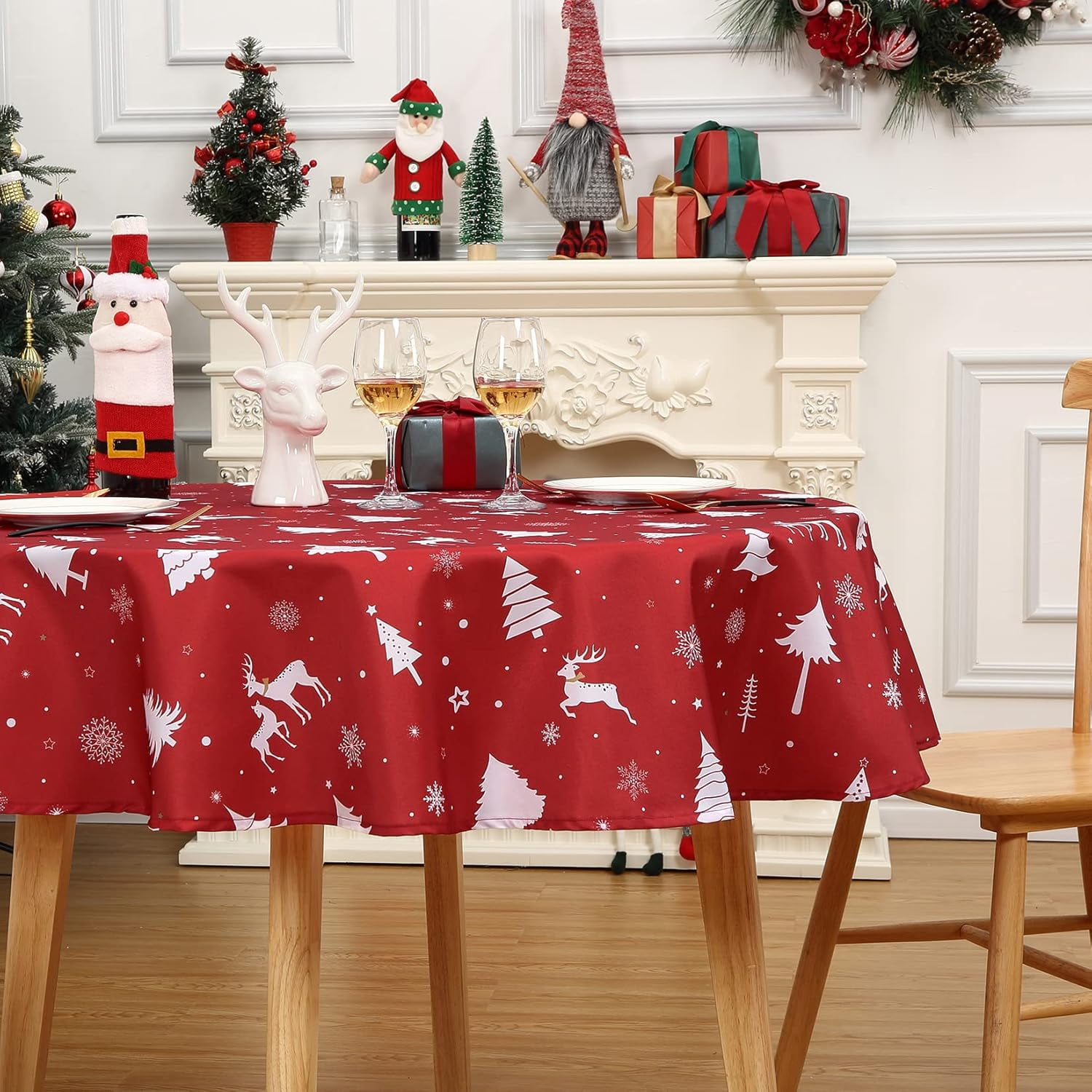 Round Christmas Table Clothnull