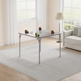 thumbnail image 1 of Litake Folding Table, 33.6-inch Portable Square Folding Card Table, Grey Metal Folding Table with PU Soft Cushion, Suitable for Living Room, Office, Camping, 1 of 9