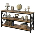 thumbnail image 1 of Litake Industrial Console Table for Entryway, 55.1" Narrow Entryway Table with Storage, 3 Tier Wood Sofa Table with Metal Frame, Behind Couch Table for Living Room, Hallway, Entryway-Rustic Brown, 1 of 9