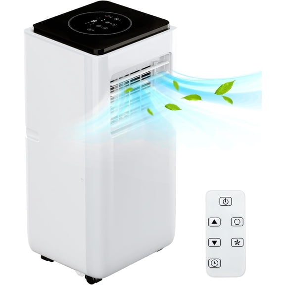Litake Portable Air Conditioners with Remote Control, 10000 BTU Portable AC Unit Built-in Cool, Dry, Fan Modes, for Room, Dorm, Office,24H Timer Function, Cools Room up to 450 Sq. ft, White