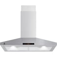 thumbnail image 1 of Litake Range Hood 30 inch, 265 CFM Wall Mount Vent Hood for Kitchen, Ducted/Ductless Range Hood Stainless Steel with Touch Control 3 Speed Exhaust Fan, Adjustable Chimney & LED Light, Silver, 1 of 7